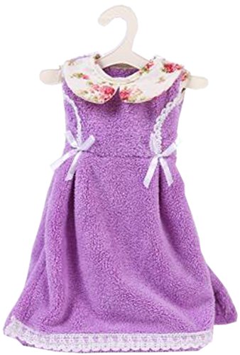 Black Temptation Lovely Princess Dress Colgante de la Cocina de baño Toalla de Mano Toalla Toalla Absorbente, Vestido Morado