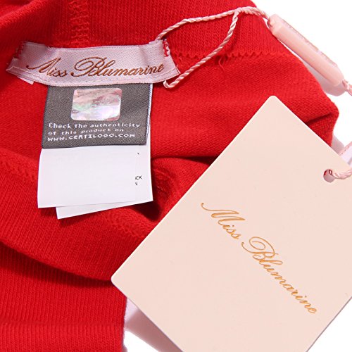 Blumarine 1187W collant bimba MISS red cotton tights girl kid [8 YEARS]