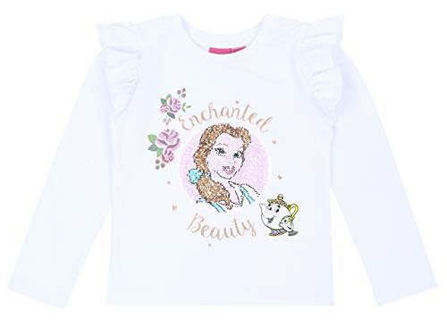 Blusa Blanca con Volantes Belle Beauty and The Beast 4-5 años