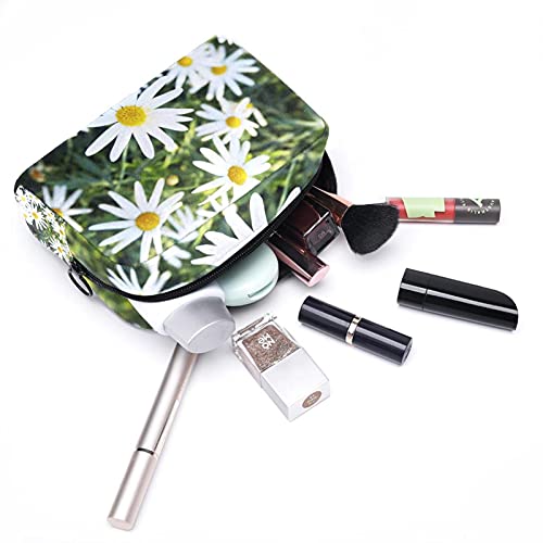 Bolsa de maquillaje bolsa de cosméticos Organizador de viaje Neceser Embrague Daisy Camomile Camomile Blossom 18.5x7.5x13cm