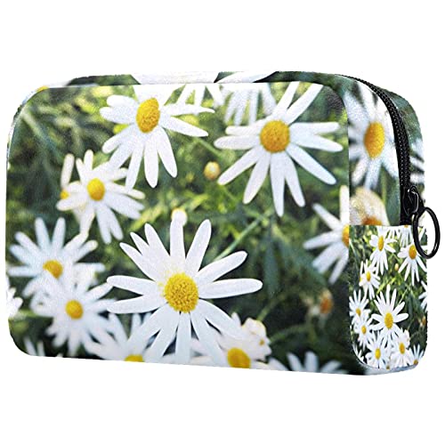 Bolsa de maquillaje bolsa de cosméticos Organizador de viaje Neceser Embrague Daisy Camomile Camomile Blossom 18.5x7.5x13cm