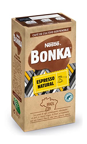 Bonka Café Tostado Molido Espresso Natural, 250 g - 8 Paquetes