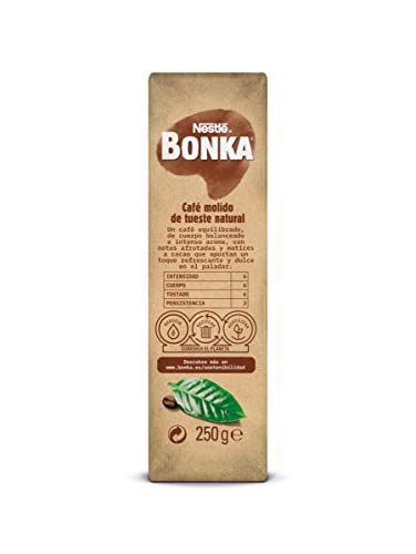 Bonka Café Tostado Molido Espresso Natural, 250 g - 8 Paquetes