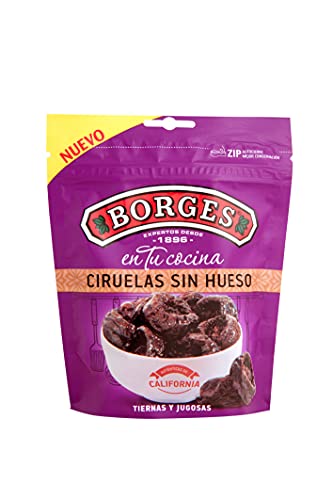 Borges - Ciruelas California Sin Hueso Borges En tu Cocina - Alto contenido en vitamina A y B3, Potasio, Magnesio y Calcio - Sin Aceite de Palma, Vegano - Paquete de 150 gramos.