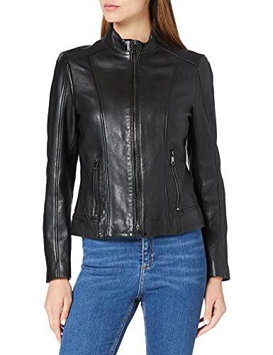 BOSS C_sabella1 Chaqueta de Cuero, Negro1, S para Mujer