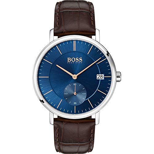 BOSS Reloj Analógico para Hombre de Cuarzo con Correa en Cuero 1513639