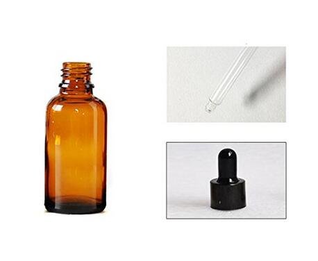 Botellas de cristal de 10 ml de ámbar para maquillaje y cosméticos con tapón de ojos de cristal para uso en aceites esenciales y aromaterapia