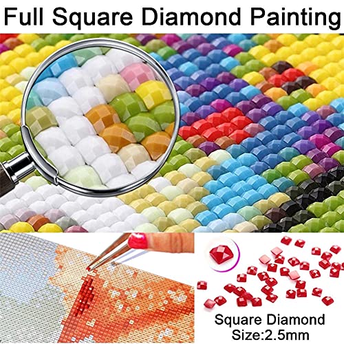 Bricolaje pintura diamante 5D por Número Kit completo gato de algalia animal,Diamond Painting Grande Square Bordado Punto de Cruz Cristal diamante Artes para decor hogar Regalo（45x60cm，18x24in）