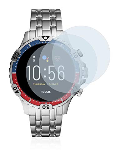 BROTECT Protector Pantalla Cristal Compatible con Fossil Garrett HR (5. Gen) Protector Pantalla Vidrio (3 Unidades) - Dureza Extrema, Anti-Huellas