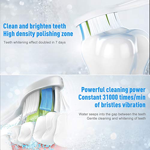 Cabezal de cepillo de dientes eléctrico para Philips Sonicare, Jooheli paquete de 10 Cabezales de Recambio cepillo, compatible con Sonicare DiamondClean ProtectiveClean HealthyWhite FlexCare