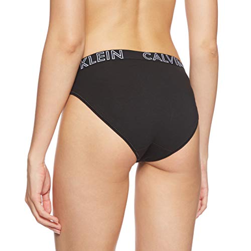 Calvin Klein Bikini Brief Braguita, Black 001, L para Mujer