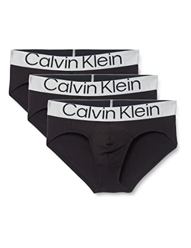 Calvin Klein Calzoncillos de Cadera 3 Unidades Ropa Interior, Black, S (Pack de 3) para Hombre