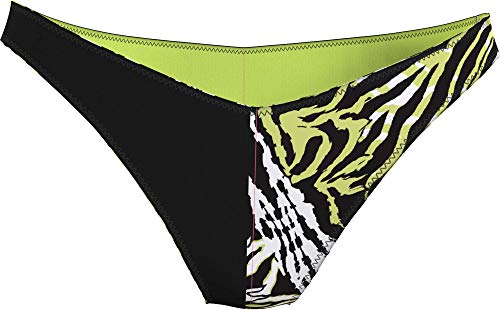 Calvin Klein Delta Brazilian Bragas de Bikini, Tangled Tiger Direct Green, S para Mujer