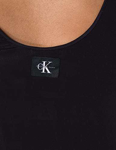 Calvin Klein Jeans CK Black Camiseta, Negro, XS para Mujer