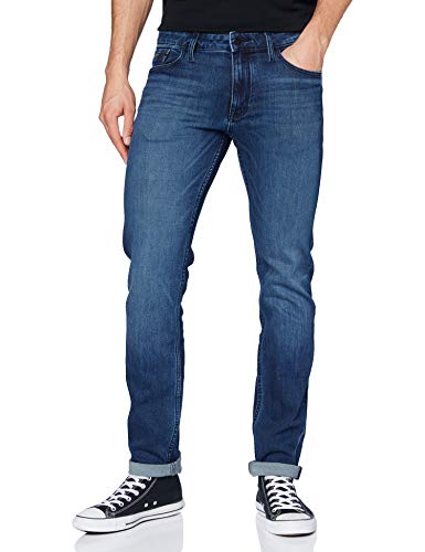 Calvin Klein Jeans Slim Straight-Diamond Blue Dark Pantalones Informales, Diamante Azul Oscuro, 32W/32L para Hombre