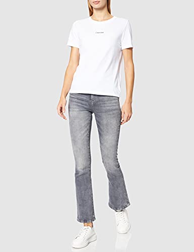 Calvin Klein Mini T-Shirt Camiseta, Bright White, L para Mujer