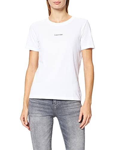 Calvin Klein Mini T-Shirt Camiseta, Bright White, L para Mujer