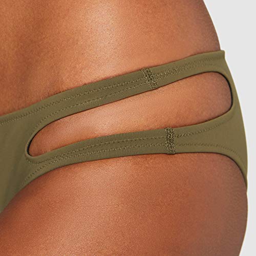 Calvin Klein Open Cut Bikini, Verde Oliva, M para Mujer