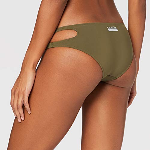 Calvin Klein Open Cut Bikini, Verde Oliva, M para Mujer