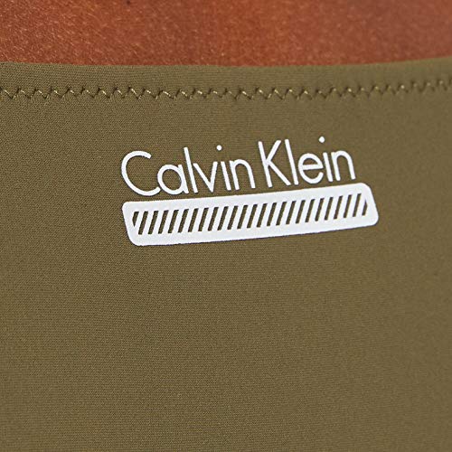 Calvin Klein Open Cut Bikini, Verde Oliva, M para Mujer