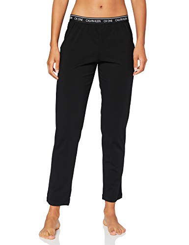 Calvin Klein Sleep Pant Pantalones de Pijama, Black, M para Mujer