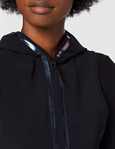 Calvin Klein Sleeveless Zip Hoodie Salida de Bao, Pvh Negro, M para Mujer