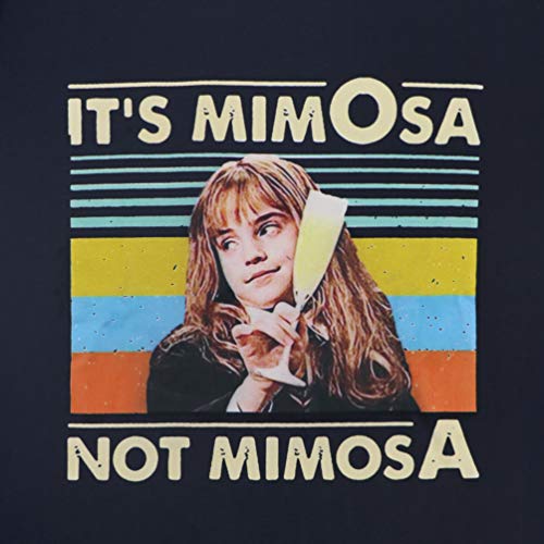 Camiseta de Manga Corta para Mujer, diseño Vintage con Texto en inglés Its Mimosa Not Mimosa - Negro - Small