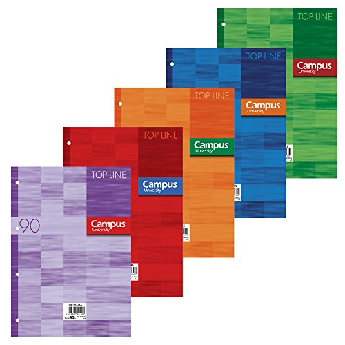 Campus University Top Line - Recambio, 100 hojas, 90 g, 4 taladros, A4