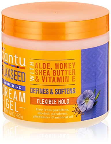 Cantu Flaxseed Smoothing Crema Gel Flexible Fuerte 16Oz/453G