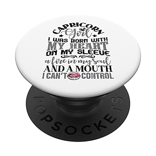 Capricornio Chica Divertido Signo Del Zodíaco Gráfico PopSockets PopGrip Intercambiable