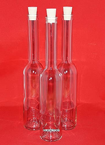 Casavetro Tapón de corcho transparente Botellas de vidrio vacías 100 ml - Tapas de corcho recargables reutilizables - Apretado al aire para endrinas Gin Aceite Vinagre Cerveza Vino Sidra(20 x 100 ml)