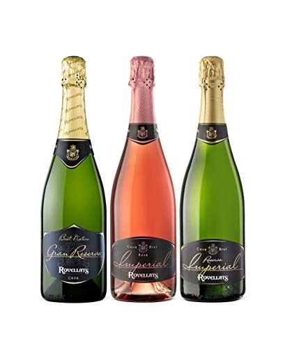 Cava Rovellats- Gran Reserva Brut Nature 2014 + Reserva Imperial Brut + Imperial Rosé Brut- D.O. CAVA- Xarel·lo, Macabeo, Garnacha y Parellada- 75 cl