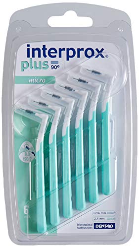 Cepillo interproximal verde Micro Plus de Interprox, 0,56 mm, paquete de 6 unidades