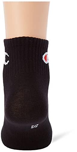 Champion Enfant Legacy Chaussettes Ankle Socks Kids x6, Lot Noir, 27-30