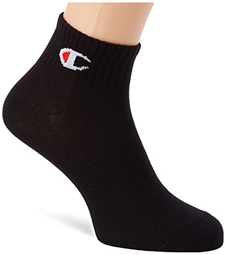 Champion Enfant Legacy Chaussettes Ankle Socks Kids x6, Lot Noir, 27-30