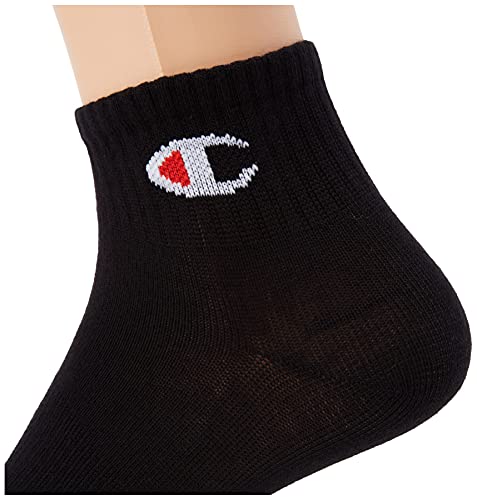 Champion Enfant Legacy Chaussettes Ankle Socks Kids x6, Lot Noir, 27-30