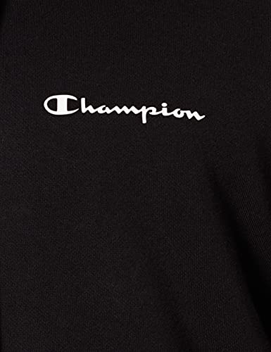 Champion Legacy Classic Small Hoodie Logo Sudadera con Capucha, Negro, M para Hombre