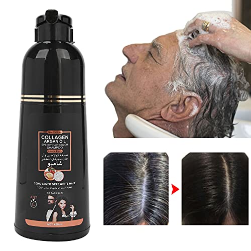 Champú De Tinte Para Cabello Gris, Champú De Champú Con Tinte Tipo De Cabello, Champú De Tinte Para Para Acondicionadores Hombres Y Mujeres (400Ml)