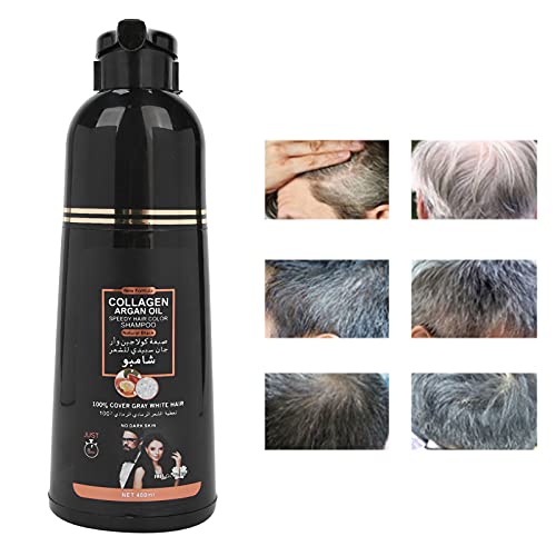 Champú De Tinte Para Cabello Gris, Champú De Champú Con Tinte Tipo De Cabello, Champú De Tinte Para Para Acondicionadores Hombres Y Mujeres (400Ml)