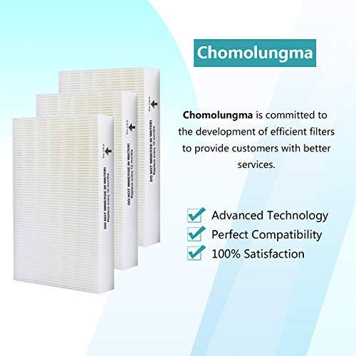 Chomolungma True HEPA Filtro de repuesto compatible con Honeywell HPA300, HPA200, HPA100, HPA090 Series Purificador de aire, Filtro R (HRF-R3 y HRF-R2 y HRF-R1), paquete de 3