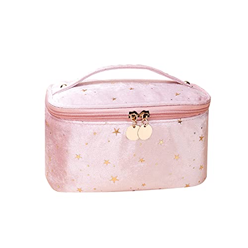 CHUQING Neceser Mujer,Neceser Maquillaje,Bolsa Maquillaje,Makeup Bag Regalos para Mujeres Niña,Pequeño,Rosa