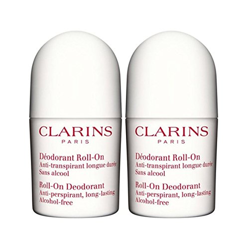 Clarins Desodorante antitranspirante Roll-On, 50 ml, paquete de 2