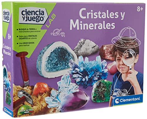 Clementoni - Cristales y Minerales - juego científico a partir de 8 años, juguete en español (55349)