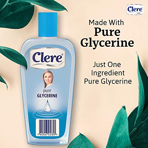 Clere BP Glicerina pura para un cuidado versátil de la piel, suavizante e hidratante, 200 ml (Paquete de 4)
