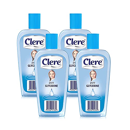 Clere BP Glicerina pura para un cuidado versátil de la piel, suavizante e hidratante, 200 ml (Paquete de 4)