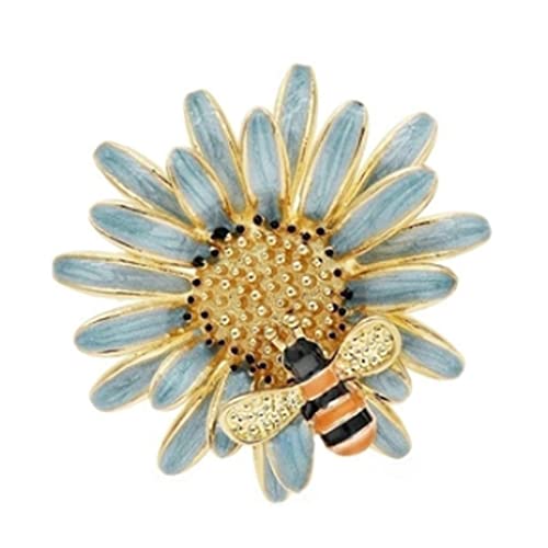 Clothing Brooch Female High-End Chrysanthemum Bee Lady Collar Pin Brooch Pin Female Small Fragrance (Color : C) (A)