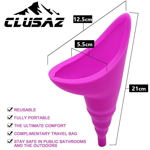 CLUSAZ Dispositivo Urinario Portátil Feminino (Violeta) - para Orinar de Pie