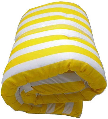 Colchón Tumbona Acolchada Classic 180x55X5 Texturas (Amarillo)