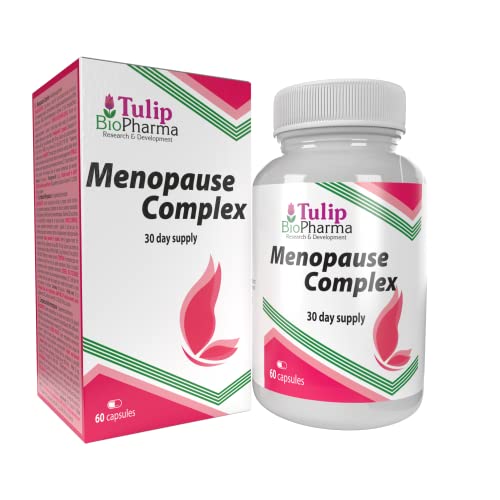 Complejo para la menopausia (cohosh negro, isoflavonas de soja 80% de extracto, PABA) 60 cápsulas, certificado de análisis de AGROLAB Alemania, alta potencia, sin rellenos ni sustancias de relleno