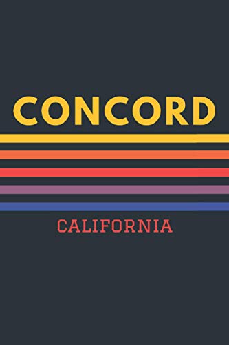 Concord California: Lined Journal 6 x 9 for writing down Daily habits, Notebook, Diary (Concord Vintage Themed Book)